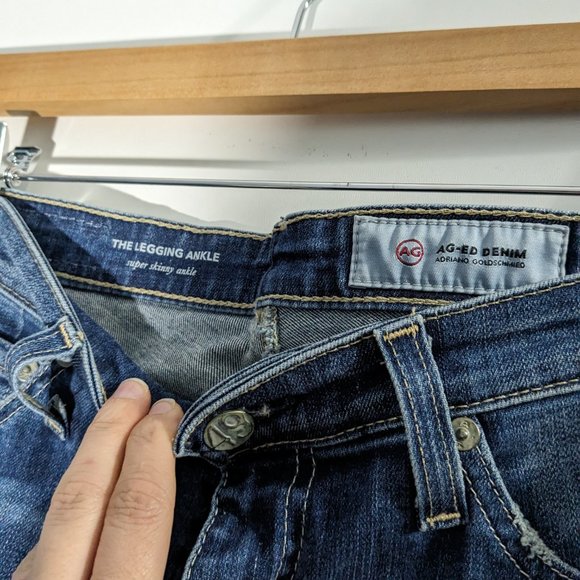 *3/$10* Ag Adriano Goldschmied The Legging Ankle Super Skinny Size 25R - Picture 5 of 8